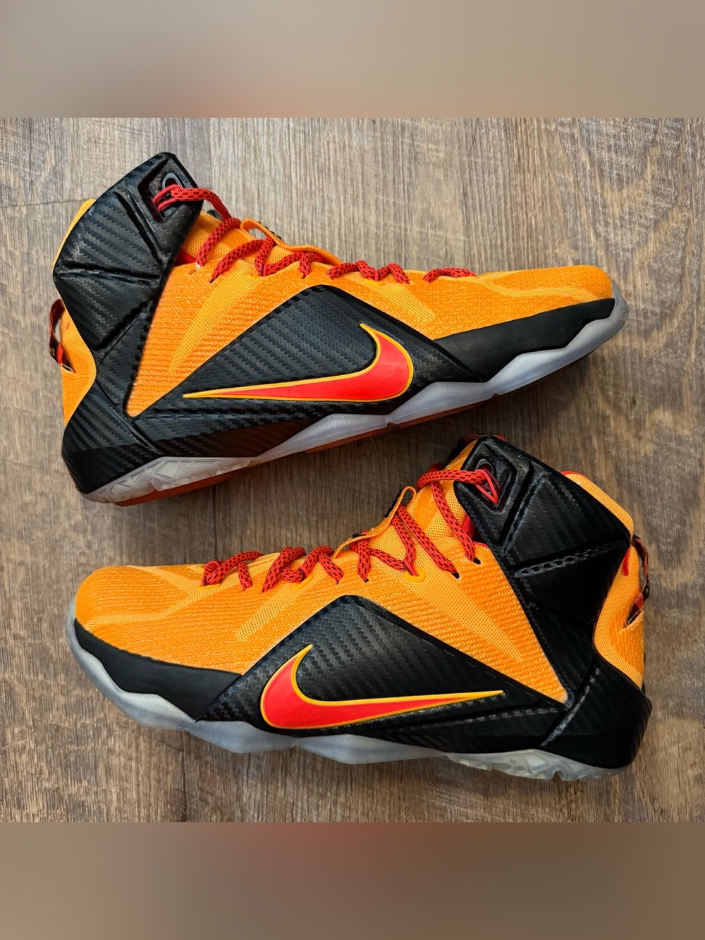 Nike LeBron 12 XII CLE Cleveland The Land Witness Laser Orange Black Red